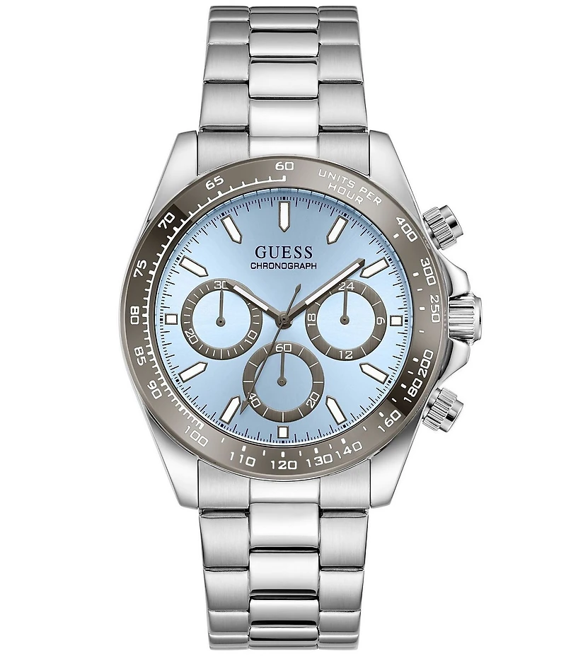 Guess Men's Quartz Chronograph Stainless Steel Bracelet Watch