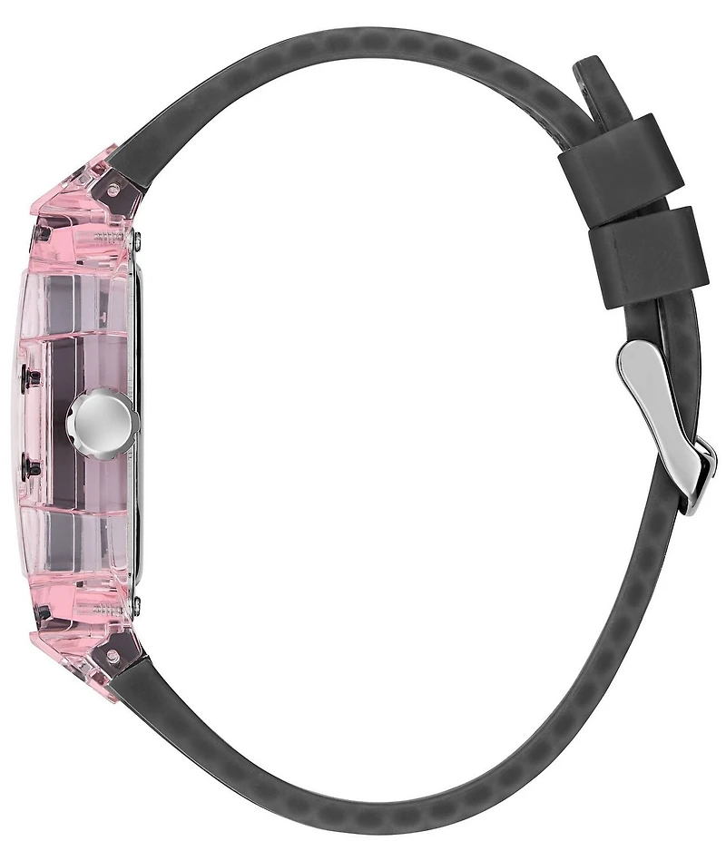 Guess Men's Transparent Chronograph Silicone Strap Watch