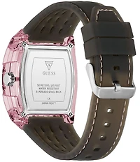 Guess Men's Transparent Chronograph Silicone Strap Watch