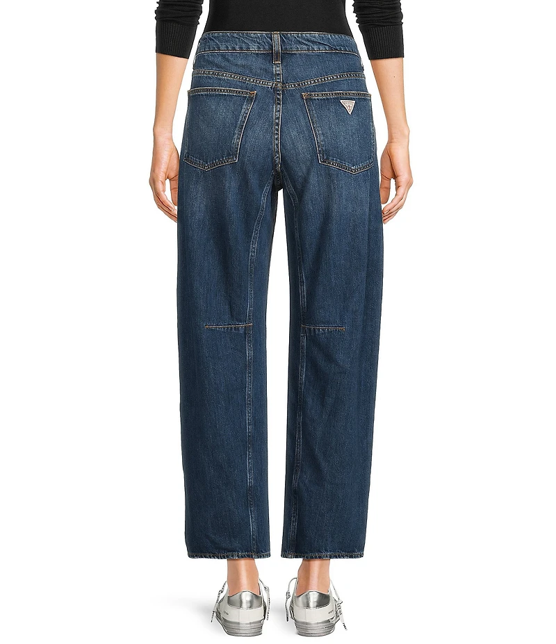 Guess Mid Rise Barrel Fit Jeans
