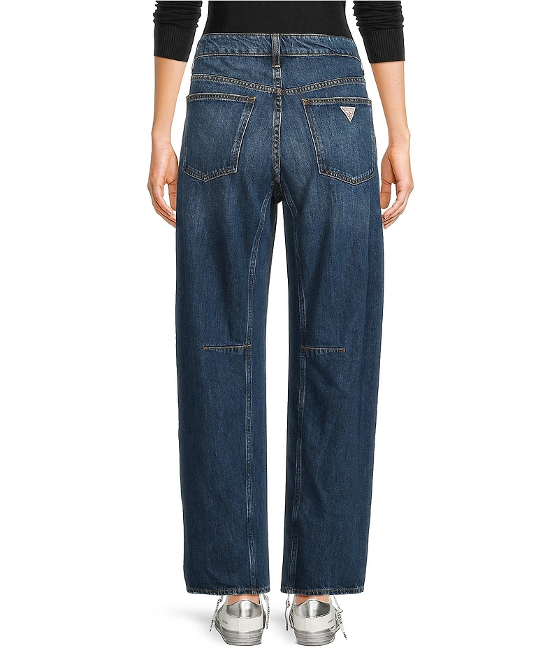 Guess Mid Rise Barrel Fit Jeans