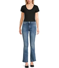 Guess Mid Rise Flared Denim Jeans