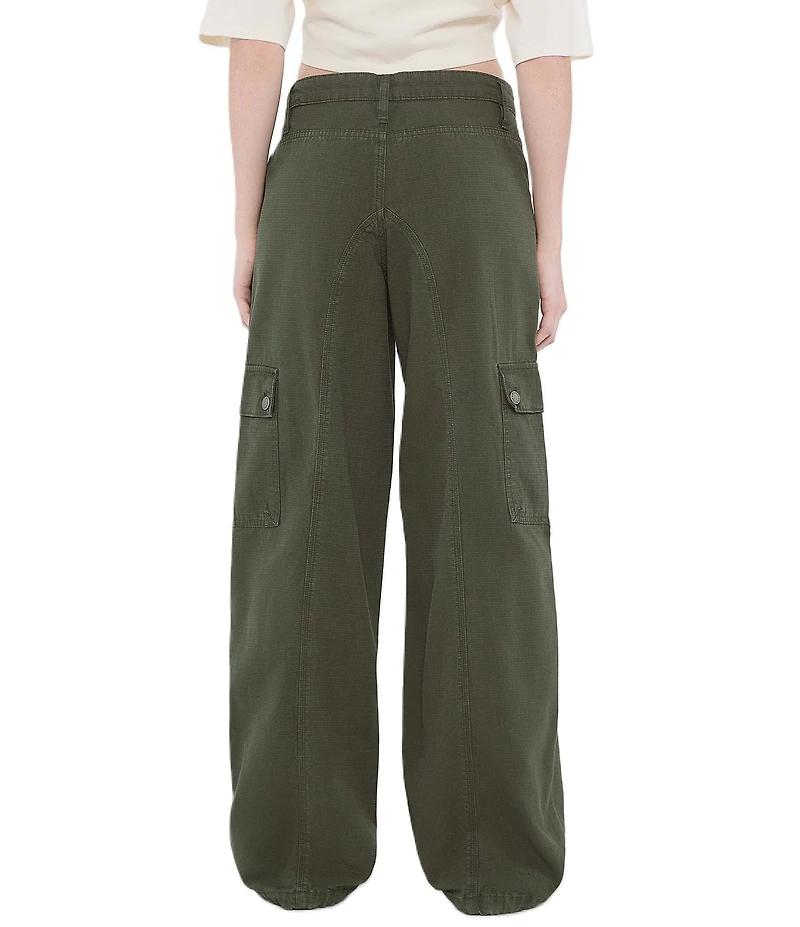 Guess Mid Rise Utility Ripstop Cargo Pants