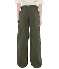 Guess Mid Rise Utility Ripstop Cargo Pants