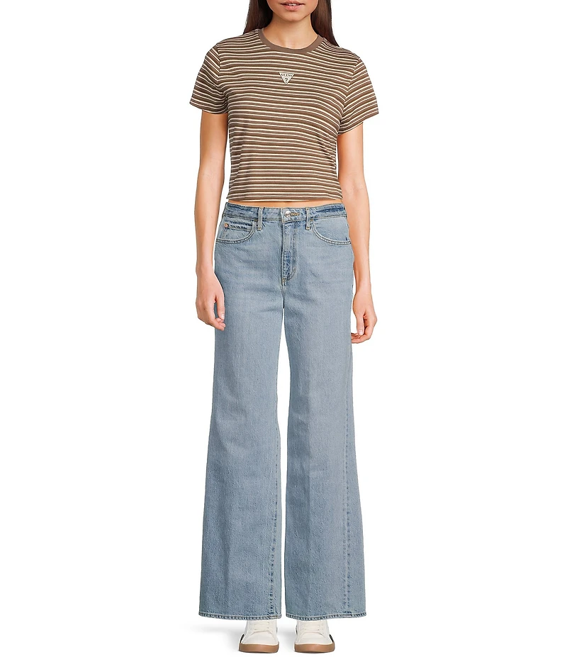 Guess Mid Rise Wide Leg Jeans