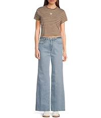 Guess Mid Rise Wide Leg Jeans