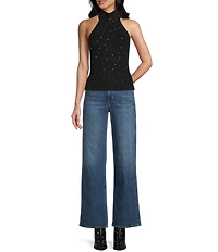 Guess Minara Sleeveless Rhinestone Detailed Sweater Top