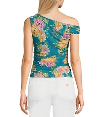 Guess Miri Floral Off-The-Shoulder Mesh Top