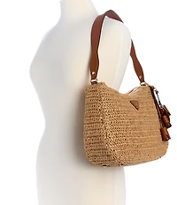 Guess Ofelia Hobo Woven Straw Shoulder Bag