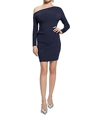 Guess Off Shoulder Leiza Long Sleeve Mini Dress