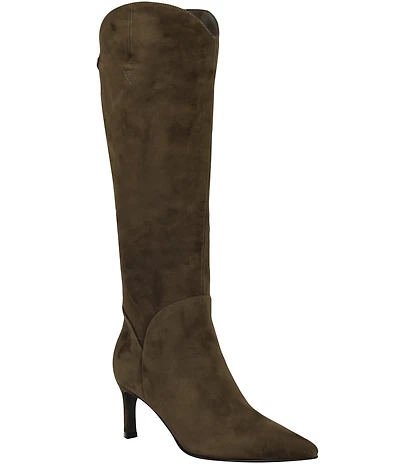 Guess Palisa Suede Pointed Toe Tall Boots
