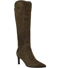 Guess Palisa Suede Pointed Toe Tall Boots