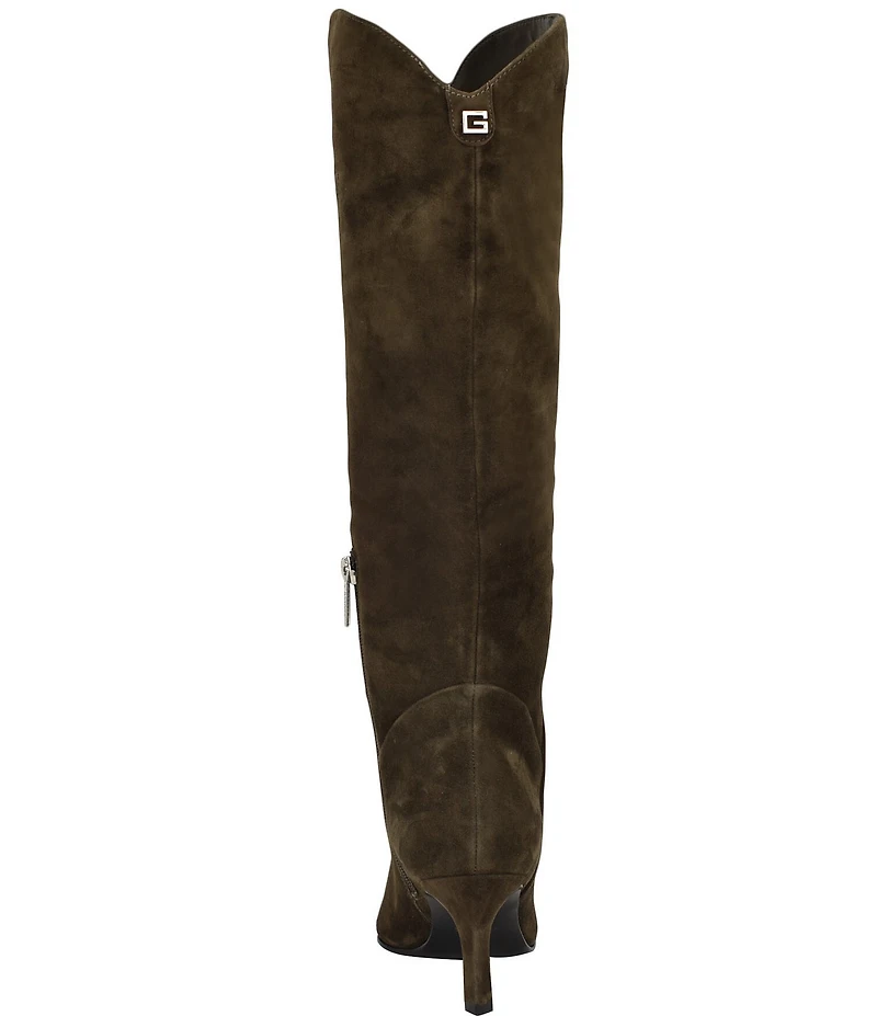 Guess Palisa Suede Pointed Toe Tall Boots