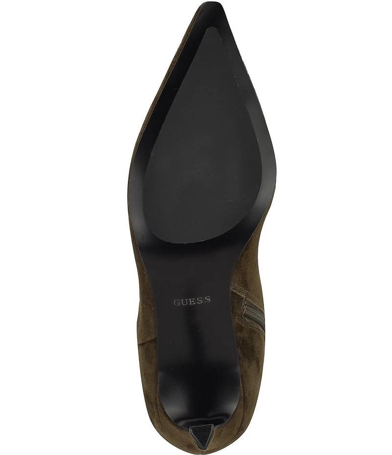 Guess Palisa Suede Pointed Toe Tall Boots
