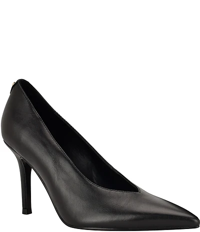 Guess Prinda Leather Pointed Toe Pumps