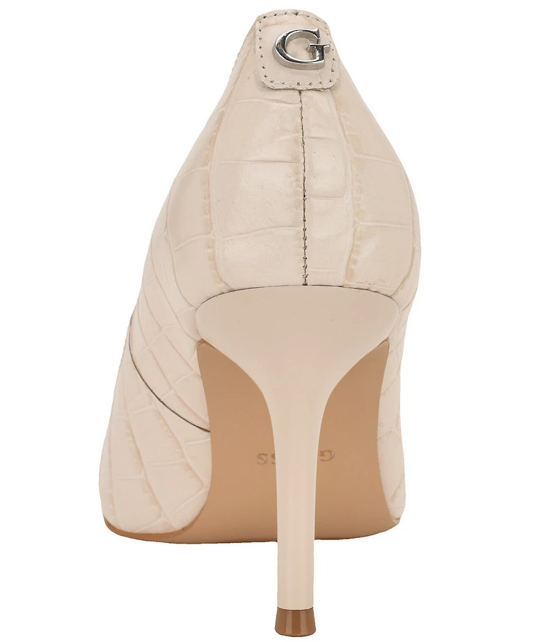 Guess Prindy Croco Embossed Leather Pumps