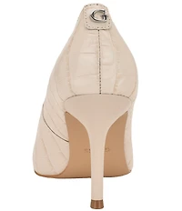Guess Prindy Croco Embossed Leather Pumps