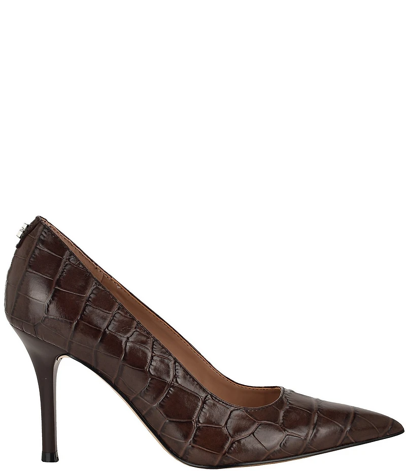 Guess Prindy Croco Embossed Leather Pumps