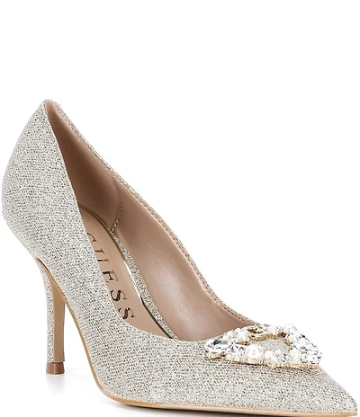 Guess Prinsen Glitter Pearl Ornament Dress Pumps