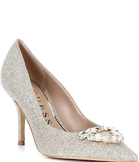 Guess Prinsen Glitter Pearl Ornament Dress Pumps