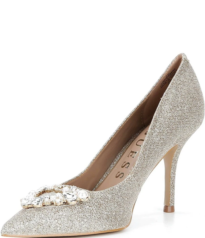 Guess Prinsen Glitter Pearl Ornament Dress Pumps