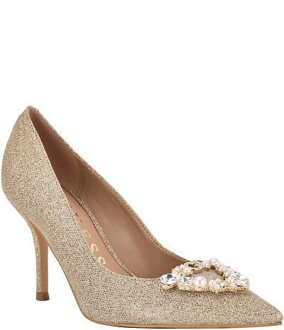 Guess Prinsen Glitter Pearl Ornament Dress Pumps