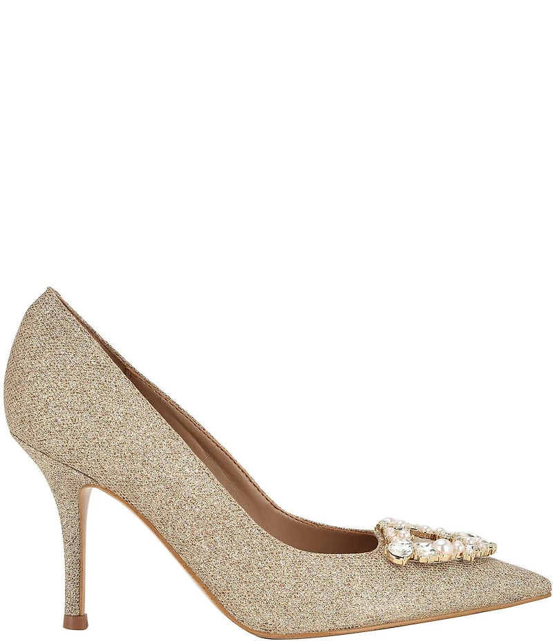 Guess Prinsen Glitter Pearl Ornament Dress Pumps