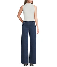 Guess Priscilla Mock Neck Cotton Blend Tank