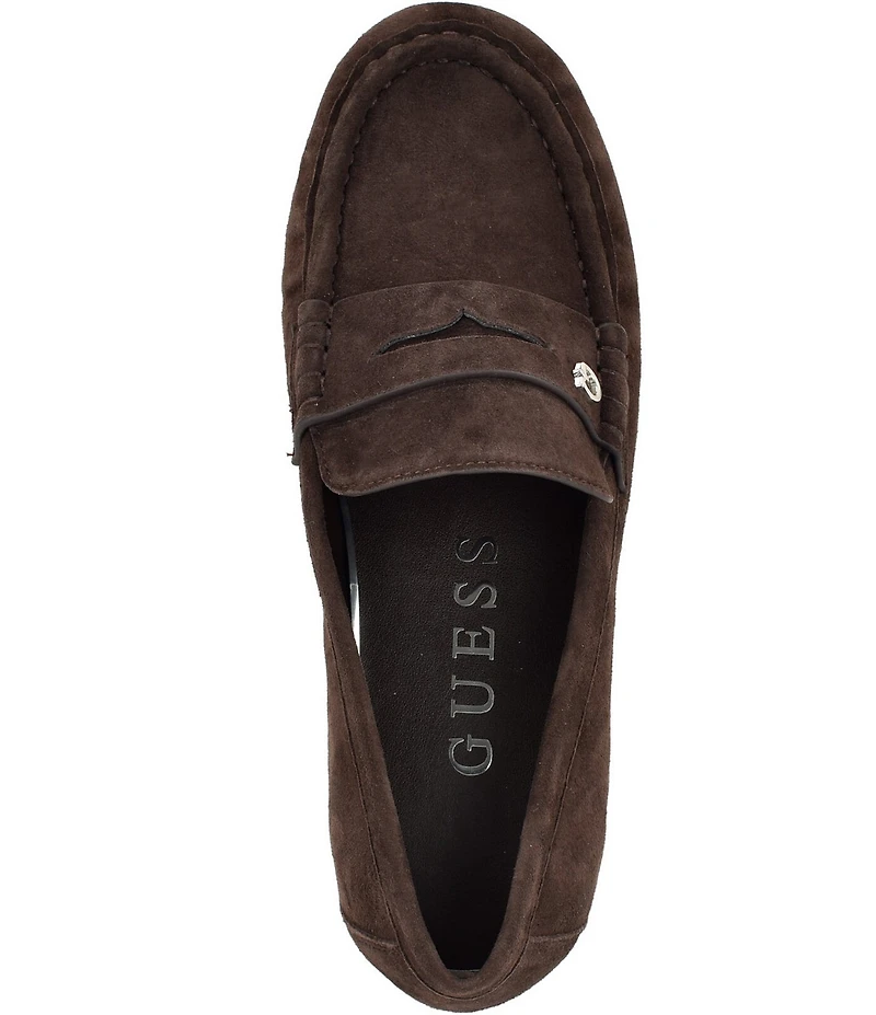 Guess Raivoo Suede Penny Loafers