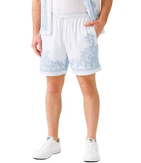 Guess Regal Medallion Charm Flat Front Shorts