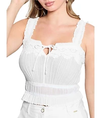 Guess Reya Gauze Sleeveless Top
