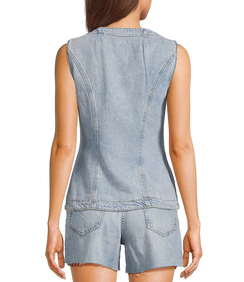 Guess Coordinating Riva Sleeveless Denim Vest Top
