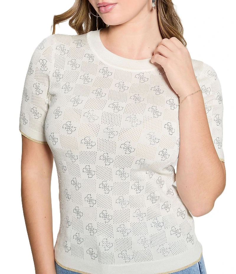 Guess Rosie Quattro G Short Sleeve Sweater