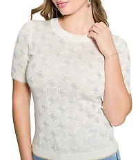 Guess Rosie Quattro G Short Sleeve Sweater