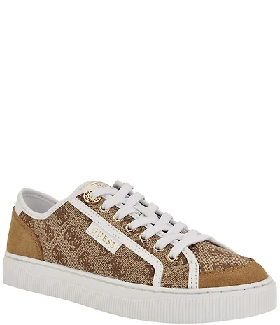 Guess Sandie Signature Logo Printed Lace-Up Sneakers