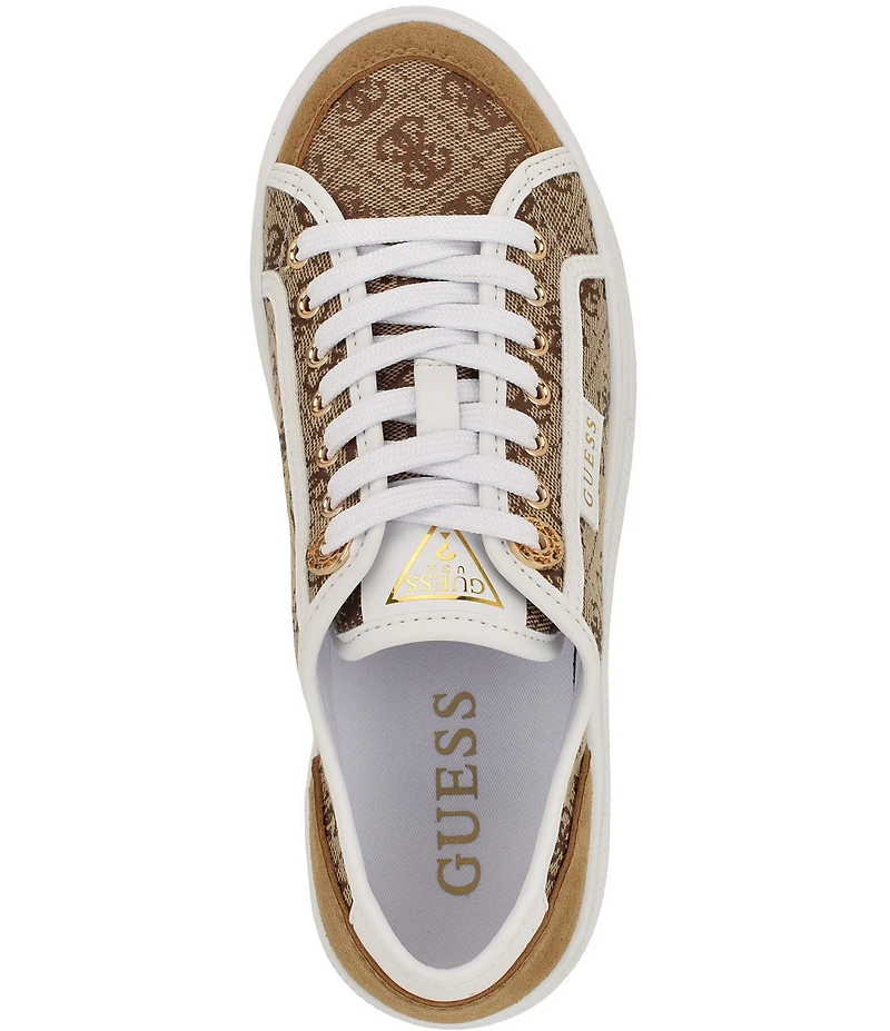Guess Sandie Signature Logo Printed Lace-Up Sneakers