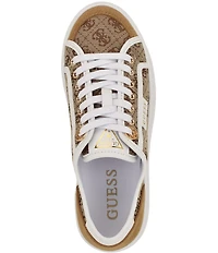 Guess Sandie Signature Logo Printed Lace-Up Sneakers