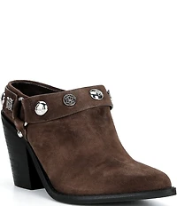 Guess Sashlin Suede Western Mules
