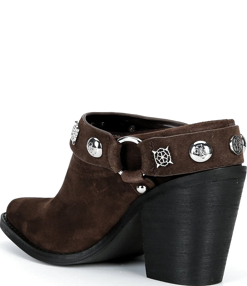 Guess Sashlin Suede Western Mules