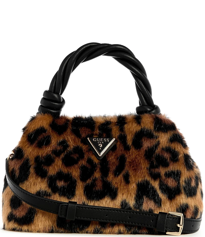 Guess Shaida Faux Fur Top Handle Clutch