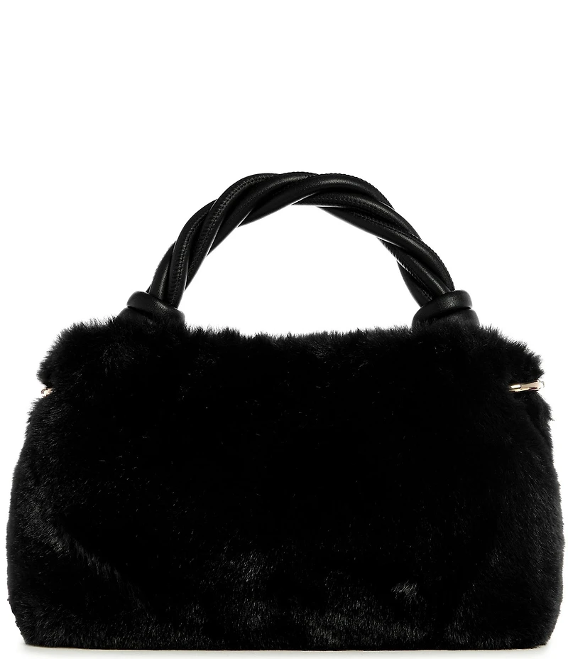 Guess Shaida Top Handle Faux Fur Crossbody Bag