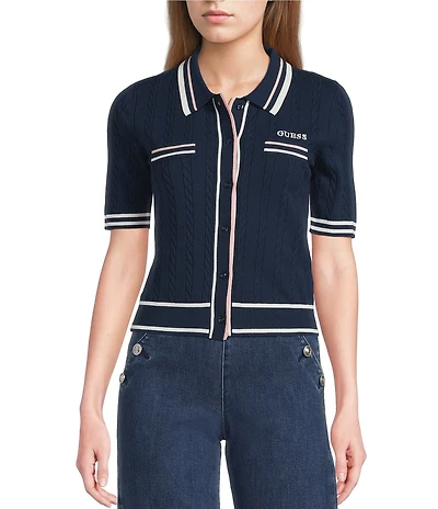 Guess Shari Short Sleeve Knit Top