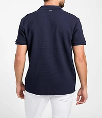 Guess Short Sleeve Aaron Knit Button Down Shirt