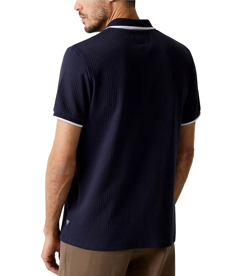Guess Short Sleeve Bayside Ribbed Polo Shirt