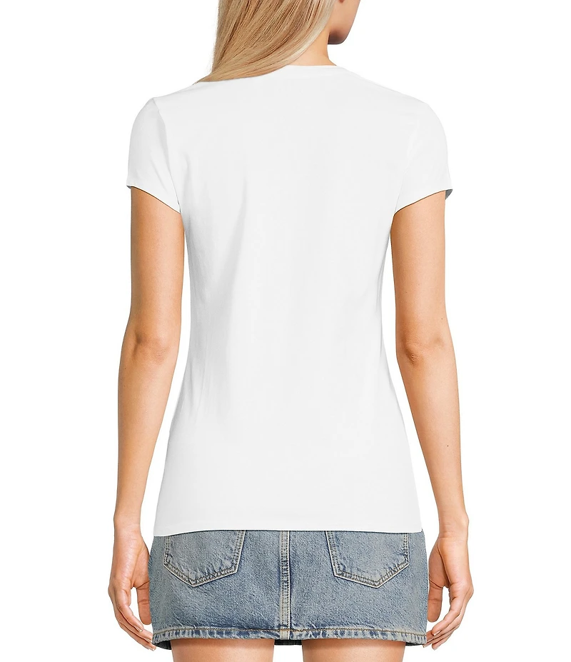 Guess Short Sleeve Embellished Logo T-Shirt