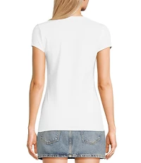Guess Short Sleeve Embellished Logo T-Shirt