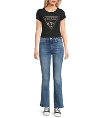 Guess Short Sleeve Embellished Logo T-Shirt