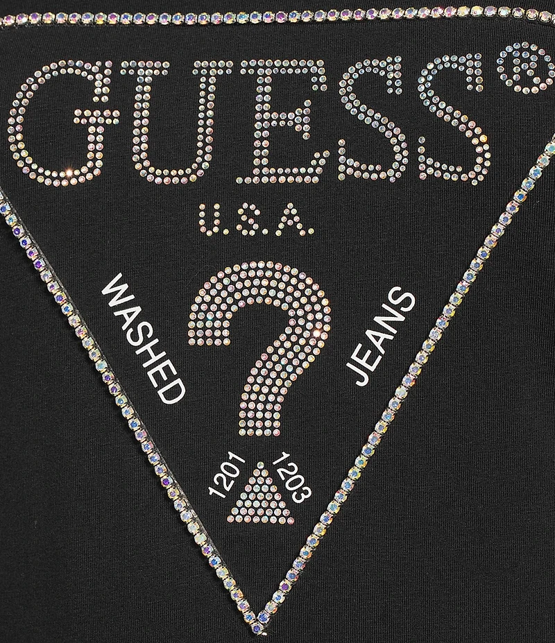 Guess Short Sleeve Embellished Logo T-Shirt