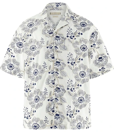 Guess Short Sleeve Embroidered Bowling Shirt