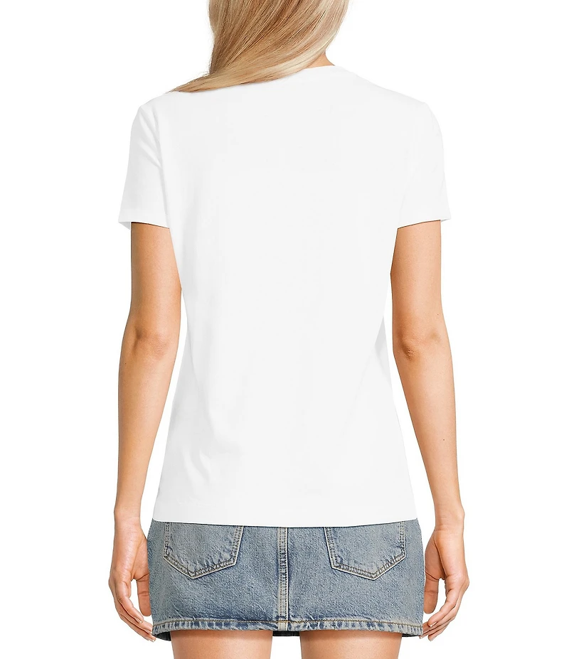 Guess Short Sleeve Graphic Logo Lace T-Shirt